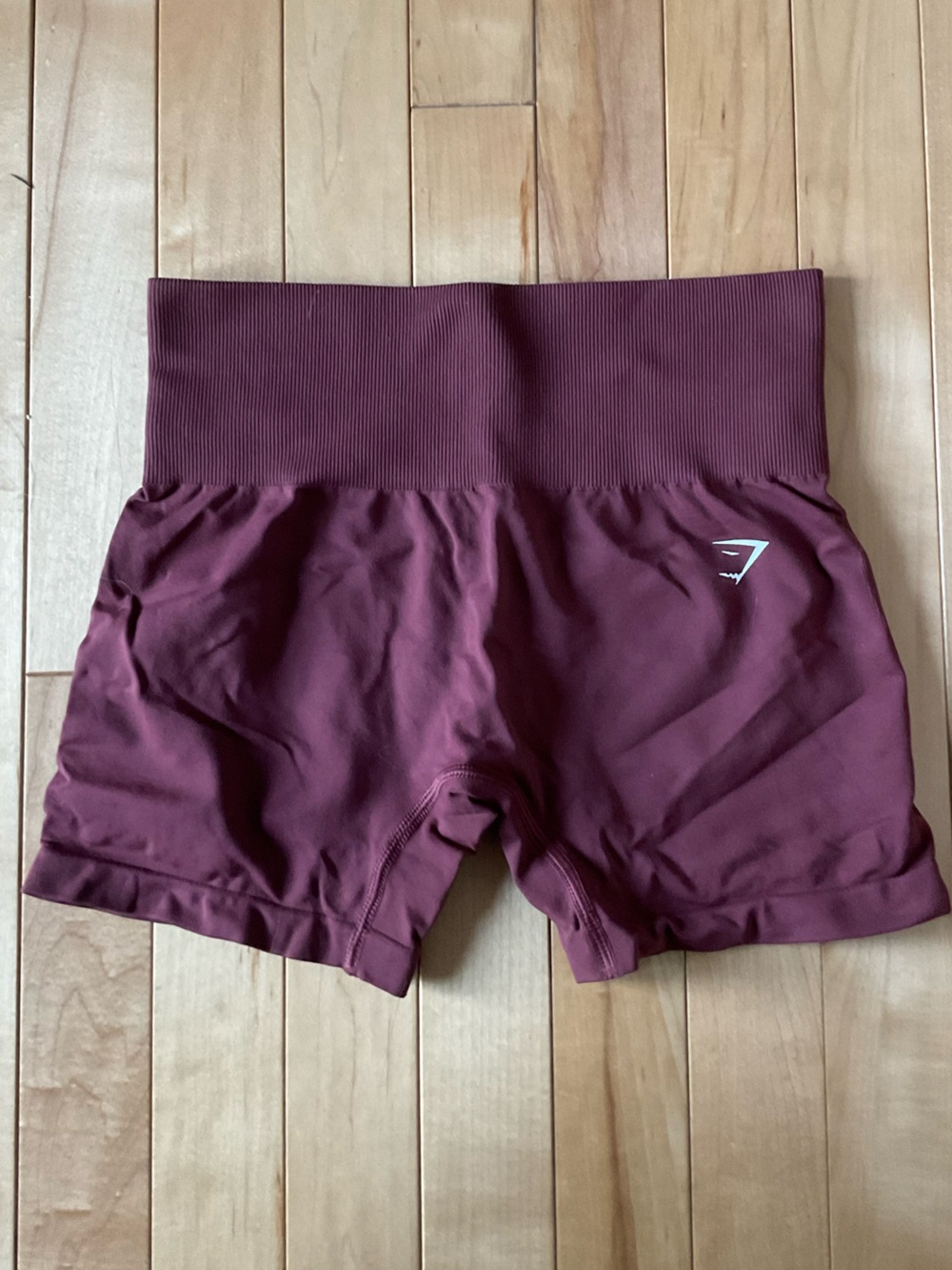 Gymshark Women's High-Waist Maroon Bike Shorts